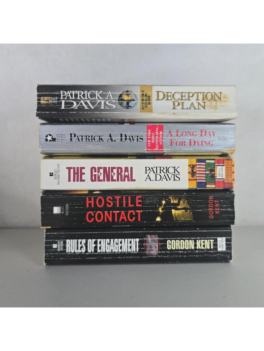 Patrick A Davis & Gordon Kent Military Thriller Paperback Book Lot Hostile Conta